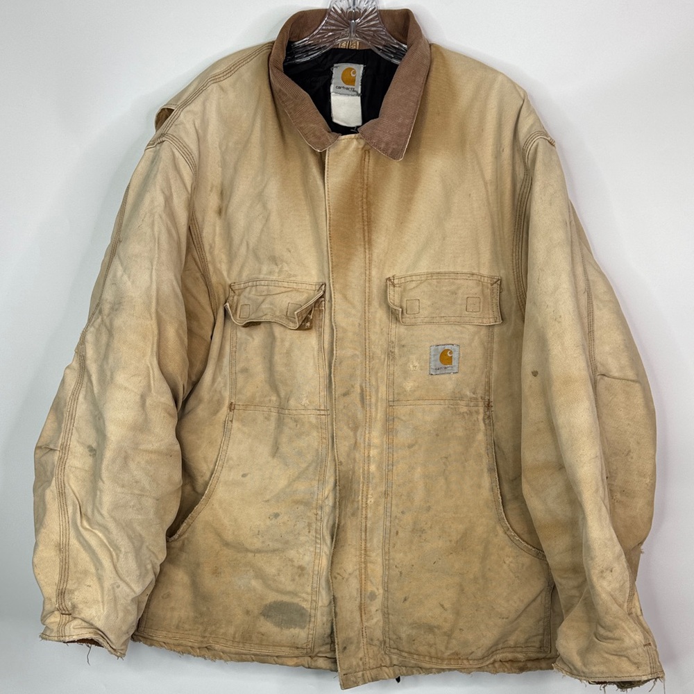 Vintage Carhartt CO3 Brown Quilt Lined Grunge Jacket 2XL